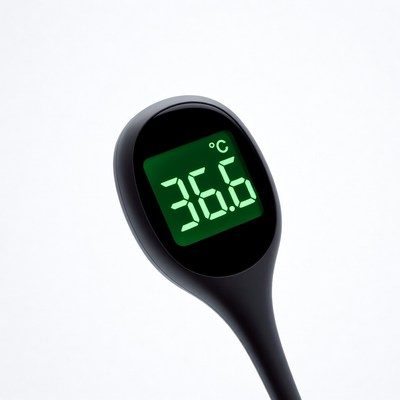 Thermometer displaying body temp