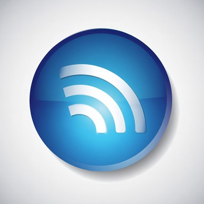 Blue symbol for wireless connection use