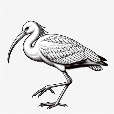 White bird standing on ground