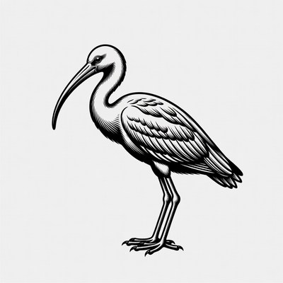 Bird standing on one leg