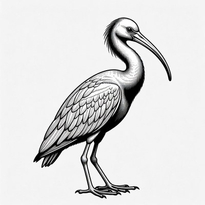 Bird with long beak and legs