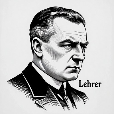 Portrait of a serious man with a name