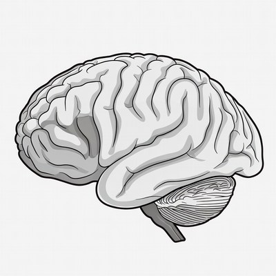 Detailed diagram of a human brain