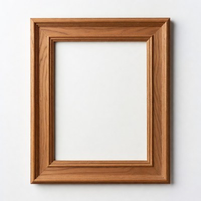 Simple wooden picture frame without image