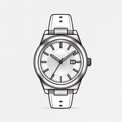 Sketch of a simple wrist watch design