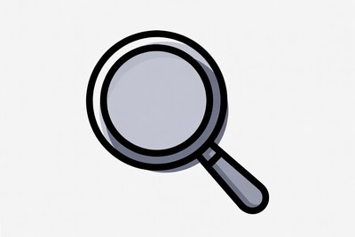 Magnifying glass with simple design