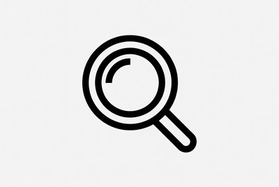 Simple magnifying glass outline design