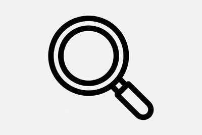 Search tool with magnifying glass design
