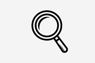 Simple magnifying glass icon design