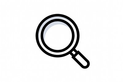 Simple magnifying glass design for various uses
