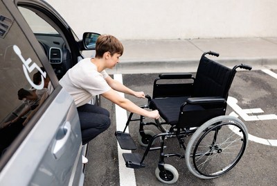 Helping someone with a wheelchair