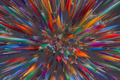Colorful spikes in abstract form