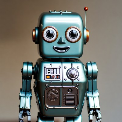 Vintage robot toy from the past