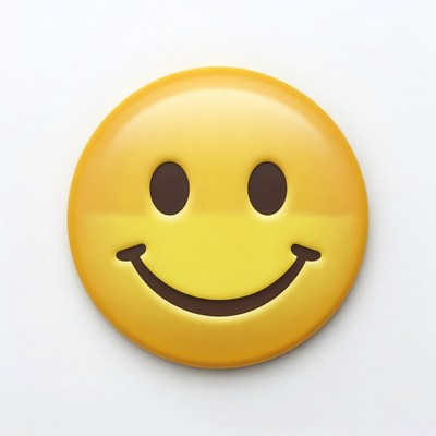 Smiley face on white background