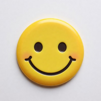 Bright yellow smiley face symbol