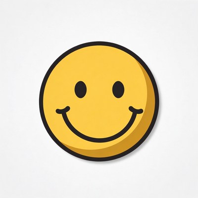 Smiley face on white background
