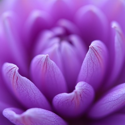 Purple flower blooming in close-up view