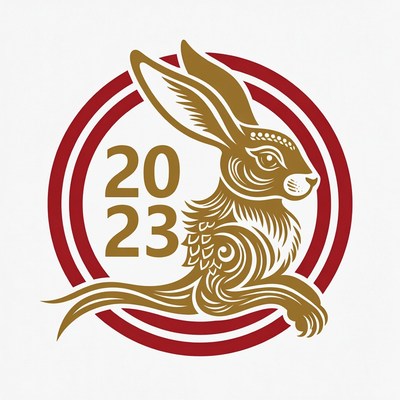 Rabbit illustration for lunar new year