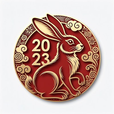 Rabbit symbol for 2023 lunar new year