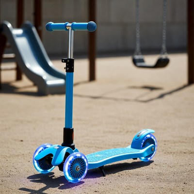 Kids scooter in playground area