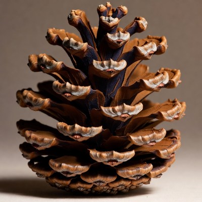 Large pine cone on display