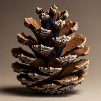 Large pine cone on surface