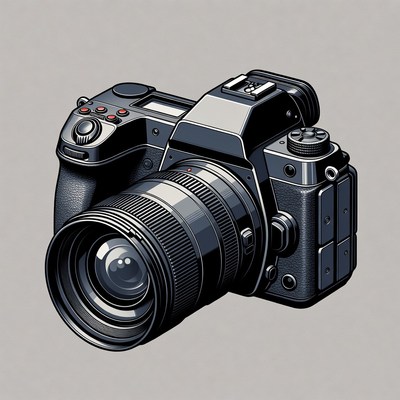 Camera with a detailed design