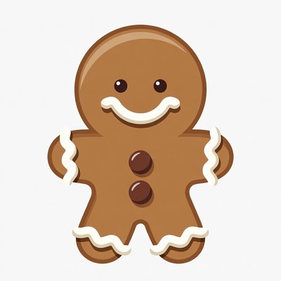 Gingerbread cookie with smile