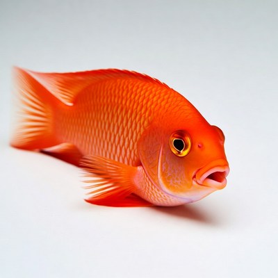 Fish swimming in clear water tank