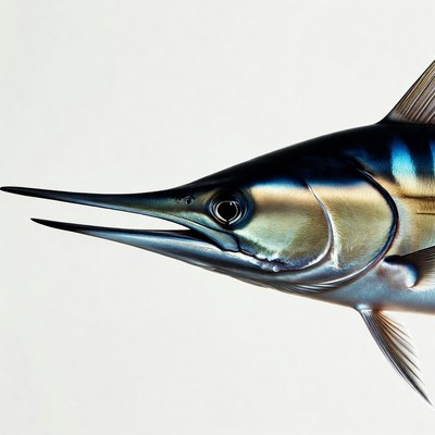 Marlin swimming in the ocean