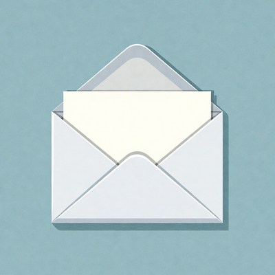 Envelope with blank paper inside