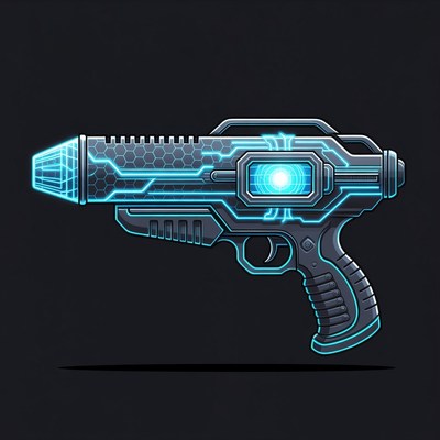 Futuristic laser gun design