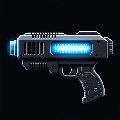 Sci-fi laser gun illustration