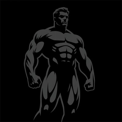 Strong figure with muscular build