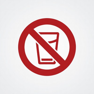 No drinking allowed sign design