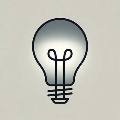 Light bulb design on plain background