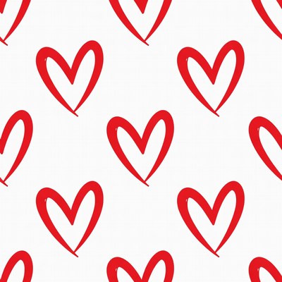 Red hearts on white background design