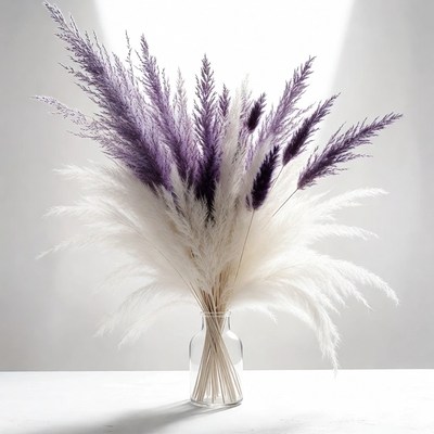Pampas grass arrangement in vase