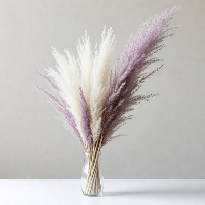 Decorative pampas grass in a vase