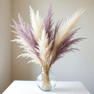 Dried flowers in a vase