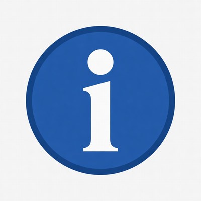 Information symbol in blue circle