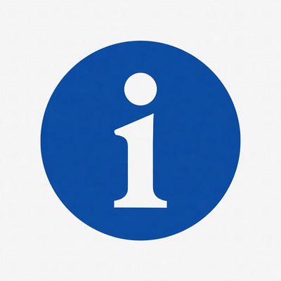 Information symbol in blue circle