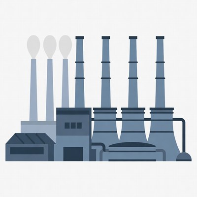 Power plant with several cooling towers