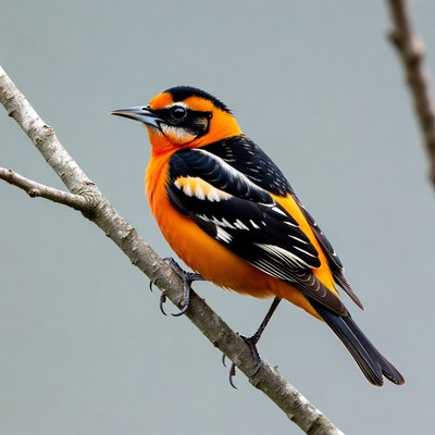 Colorful bird sitting on a branch