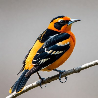 Colorful bird on a branch