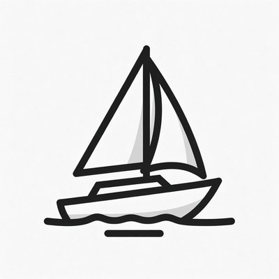 Sailboat on calm water