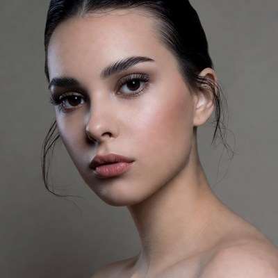 Portrait of a woman with dark hair