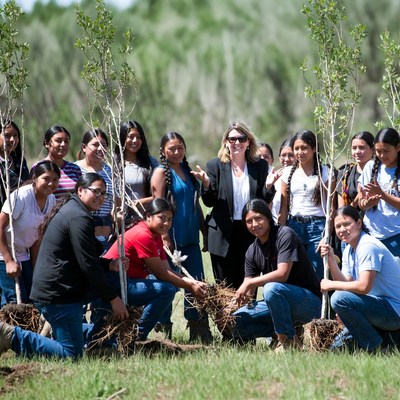Students participate in tree planting event