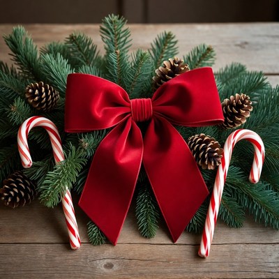 Christmas decoration with candy canes