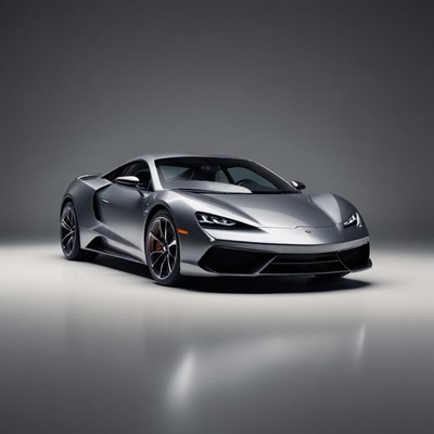 Sleek sports car on display